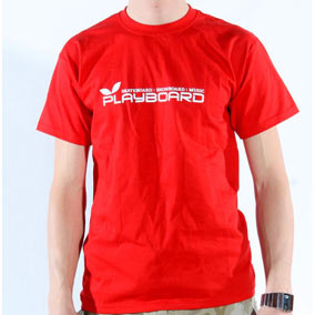 T-Shirt Men Playboard Logo Tee red M