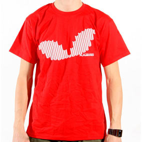 T-Shirt Men Playboard Raster SS red M