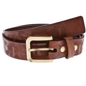 Incision Leather Belt tacoma brown SM