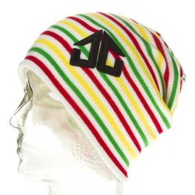 The Stripee Fresh Beanie rasta white Uni